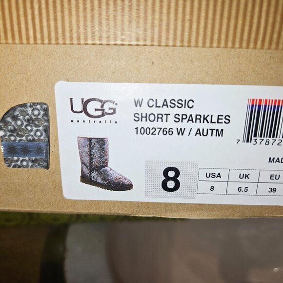 UGG Classic Short Sparkles Boots - Picture 6 of 7